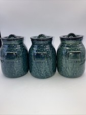 Jeff Banks Pour La Maison Tea Coffee Sugar Canisters X3