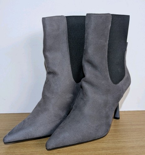 Boots grey faux suede - boots,