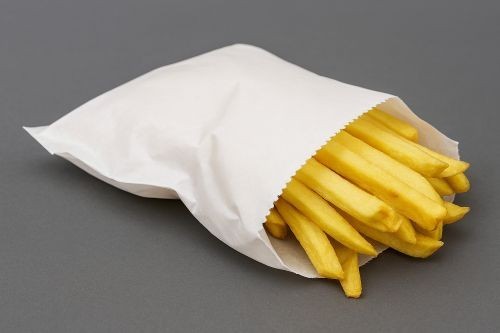 Greaseproof white bags chip - bags,