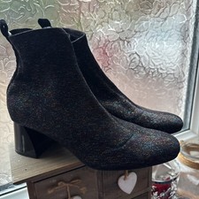 Sock Style Glitter Ankle Boots