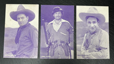 VINTAGE ARCARDE CARDS: BUFFALO BILL JR, BUDDY ROOSEVELT, JAMES PIERRE FP301