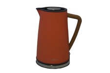 Nedis Nordic 1.7L Jug Kettle Soft Touch Scandi Wood Effect 2.2KW Matte Orange
