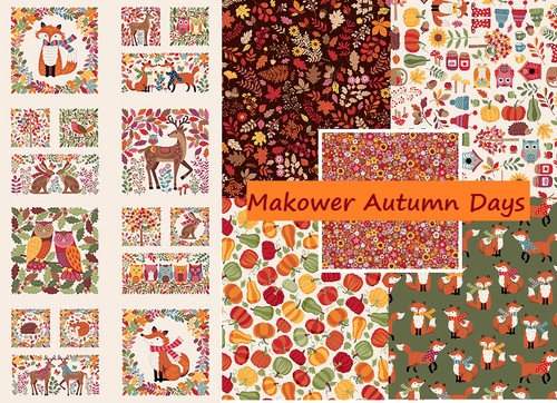 Makower autumn days fabric - makower,