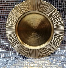 Gold pleated rim - gold,