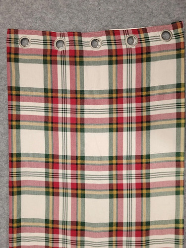 Pair dunelm tartan curtains - pair,