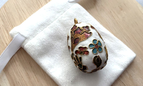 Cloisonne enamelled egg - cloisonne,