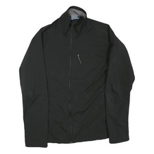 SALOMON Mens Black Outdoor Jacket XL Polyester Blend Zip Pockets Sport Outerwear