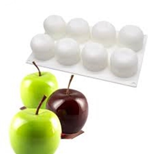 Apple pear orange silicone - orange, 3d
