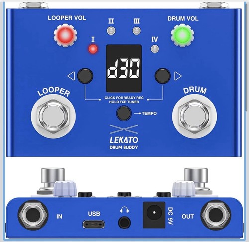 Lekato drum looper pedal with - looper,
