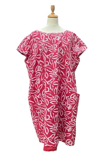 Midi sea salt - red, patterned