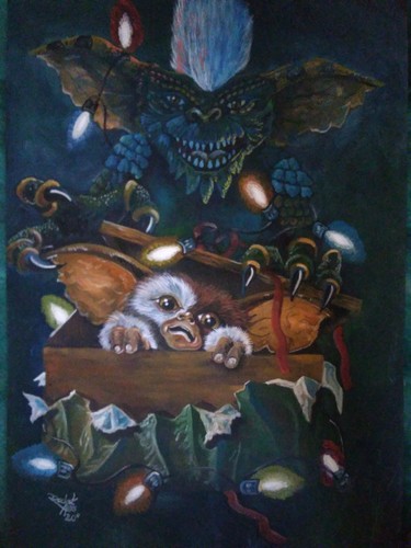 Mixed media painted - media, and