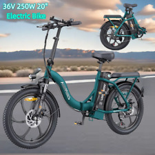 Hillmiles 20" Folding Electric Bike 36V 13Ah 250W City Ebike 15.5mph Fat Tire