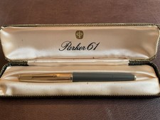 Parker 61 Custom 10ct Rolled Gold Cap Fountain Pen In Original Case