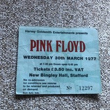 PINK FLOYD Ticket  Bingley