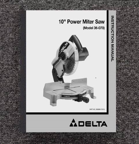 Instruction manual fits delta - manual,