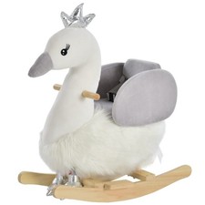 White Swan Rocking Horse Baby