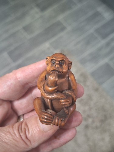 Vintage japanese carved wood - carved,