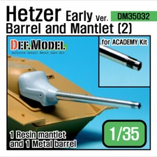 DEF.MODEL, DM35032, Hetzer Early version Barrel and Mantlet Set(2) (for Ac, 1:35
