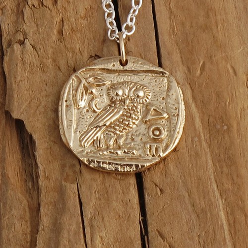Athena owl pendant necklace - athena,