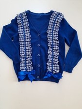 GIRLS ROMANY SPANISH LACE SCHOOL CARDIGAN BOWS AGE 3-14 ANY COLOUR