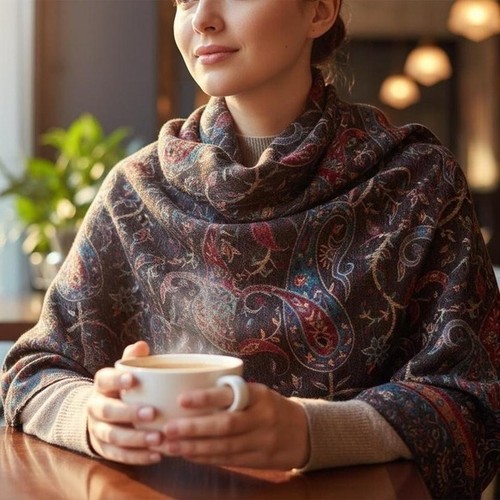 100 pashmina paisley shawl - pashmina,
