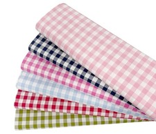 Gingham Cotton Fabric 17mm Yarn Dyed Classic Check Dressmaking Shirting Material
