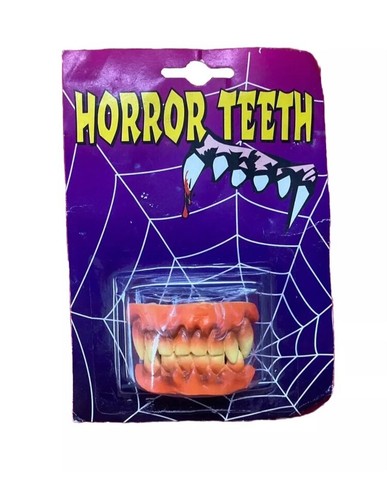 Vintage horror teeth 1980s new - 1980s,