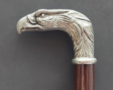 Dress Cane with metal Eagle head handle and mahogany coloured stick