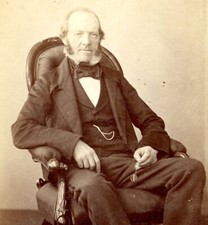 CDV Carte De Visite portrait of a Victorian gentleman in spoon back chair #3