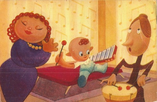 Russian postcard talent - postcard,