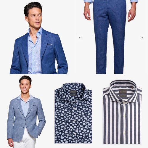 Italian blue mens slim - blue,