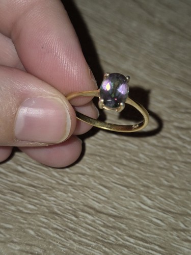 Mystic topaz ring gold plated - gold,