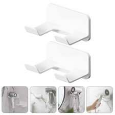 2pcs Punch-free Hair Dryer Storage Rack Bathroom Wall Hanging Hair Dryer Stands