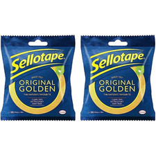 Sellotape Original Golden 24mm x 50m Multi-Purpose Clear Sticky Tape (Pack of 2)
