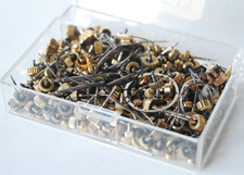 COLLECTION (123g) OF GOLD LARGE/GENTS WATCH CROWNS - 3.94-7mm - ROTARY