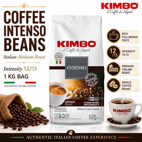 Kimbo intenso coffee beans 1kg - intenso,