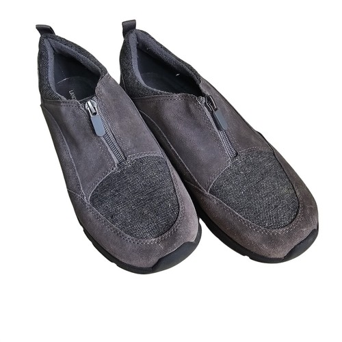 Lands end womens grey suede - end,