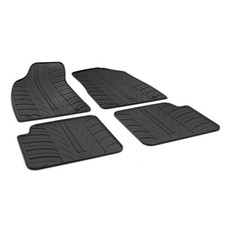 Gledring Tailored Black Rubber Floor Mats Set to fit Fiat 500 13-24 Moulded Set