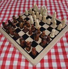 Black (brown) BISHOPS. Isle of Lewis Chessmen (Spares). From brown and cream set