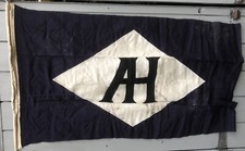1960s AH Blue Funnel Line Shipping Co of Liverpool House Flag 3ft Sewn Linen