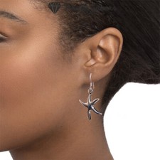 925 Sterling Silver Filled Starfish Dangle Earrings Fashion Silver Stud Earrings