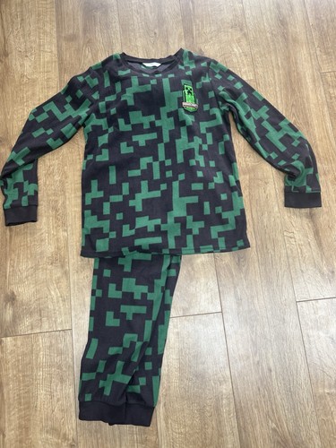 Boys fleece minecraft pyjamas - fleece,