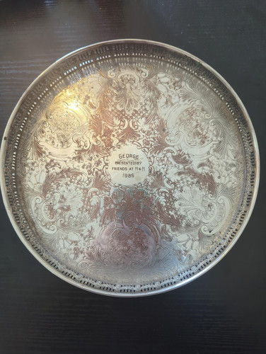 Vintage 1986 engraved silver - 1986,