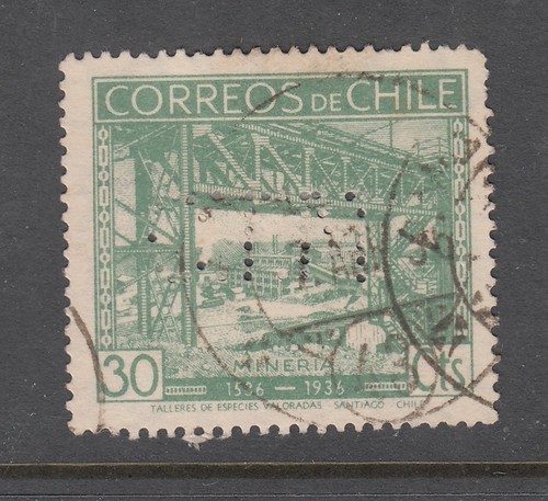 Chile perfinned stamp c - stamp,, t