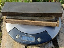 VINTAGE Antique Welsh Slate? OIL STONE HONE ANTIQUE TOOL 2 in lot 700g in total 