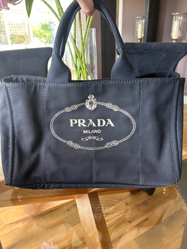 Prada canapa canvas tote bag - prada,