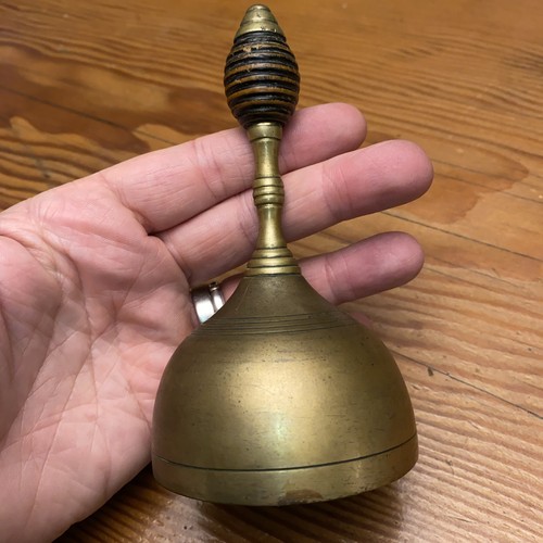 Antique brass beehive bell - beehive, bell-