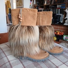 Brand New Rare Vintage Destroy Faux Fur Boots Size 38