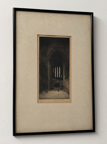Robert houston signed etching - houston,