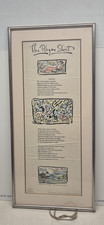 The Ryme Sheet Arabia Wall Decorative Framed Poem by Walter De La Mare